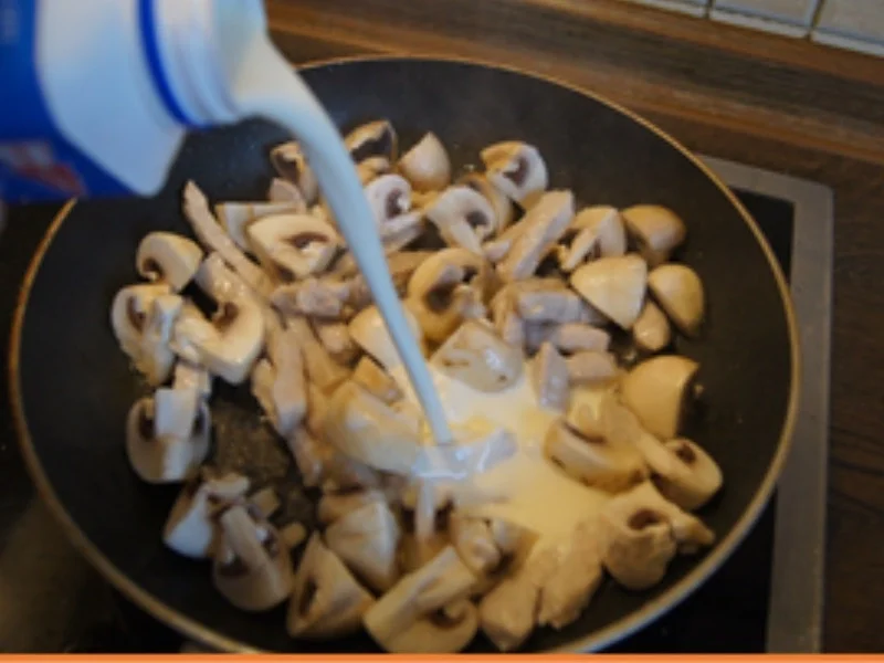 Curry-Rahmgeschnetzeltes mit Champignons, Honig-bundmöhren und Mehlklößen - Rezept - Bild Nr. 15420