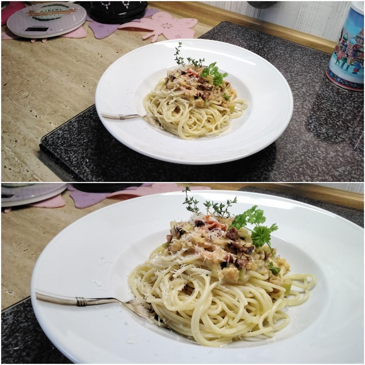 Spaghetti mit schwarzen Speck - Rezept - Bild Nr. 15432