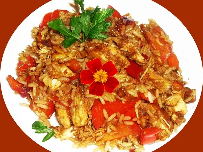 Rezept: Scharfe Reispfanne mit Hähnchen-zur kochbar Challenge Februar 2022 Bild Nr. 15427 Scharfe Reispfanne mit Hähnchen-zur kochbar Challenge Februar 2022 - Rezept - Bild Nr. 15427