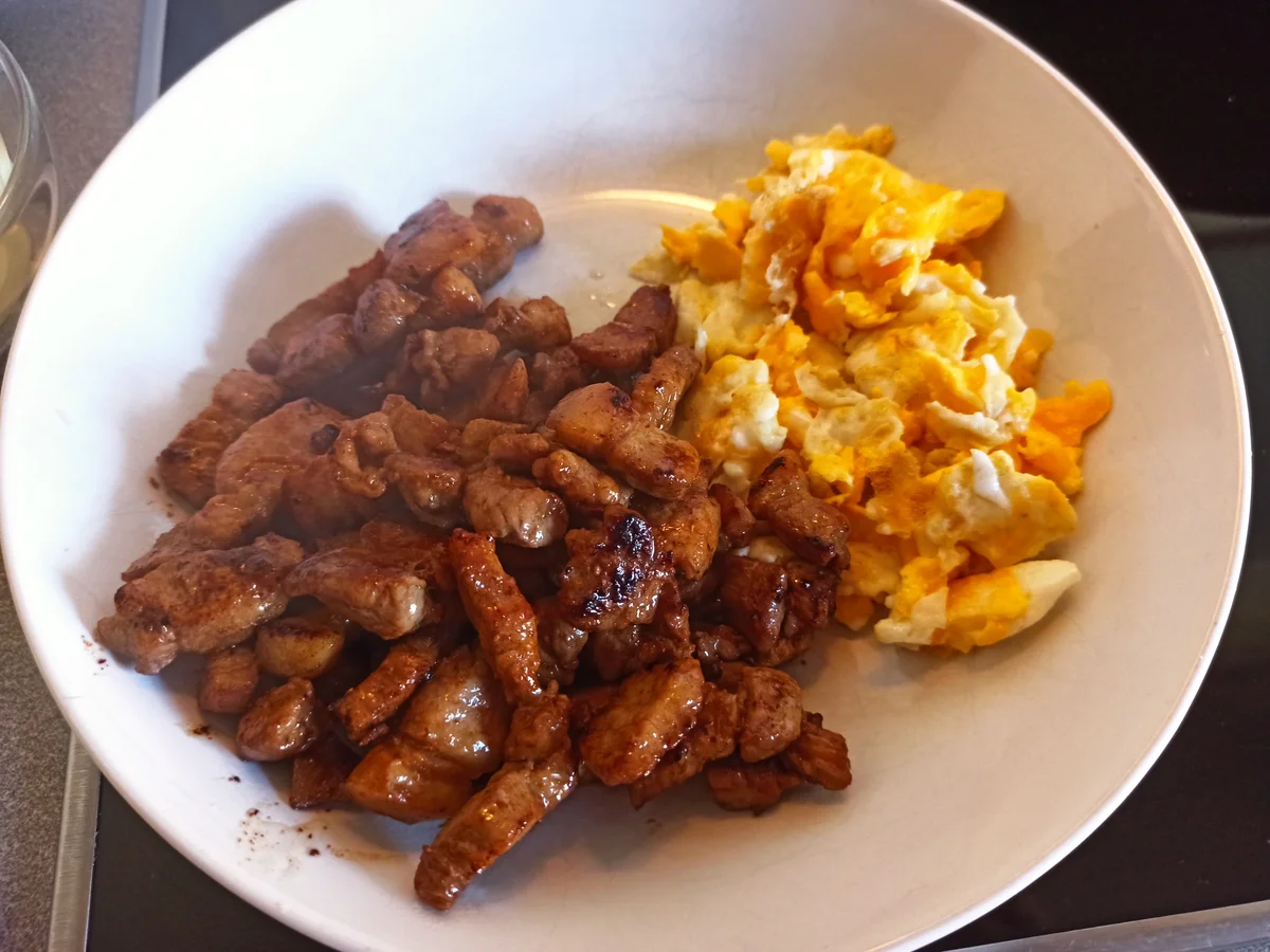 Schweinebauch mit gebratenem Reis - Rezept - Bild Nr. 4