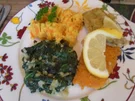 Alaska Seelachsfilet mit Rahm-Blattspinat und Möhren-Kartoffel-Stampf - Rezept - Bild Nr. 2