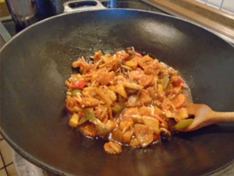 Rezept: Gabelspaghetti mit Gemüse süß-sauer Bild Nr. 7 Gabelspaghetti mit Gemüse süß-sauer - Rezept - Bild Nr. 7