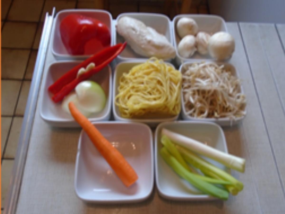 Chow Mein mit Hähnchenbrustfilet - Rezept - Bild Nr. 3