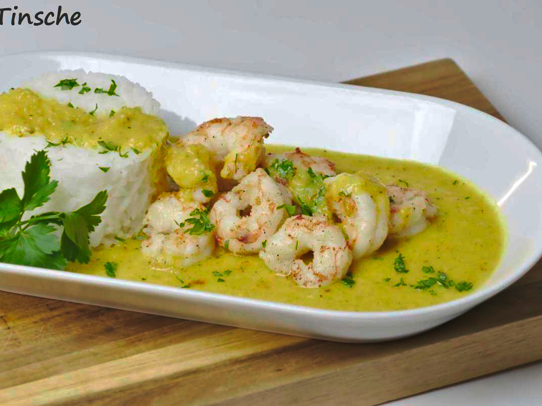 Rotgarnelen mit Mango-Kokos-Curry - Rezept - Bild Nr. 15450
