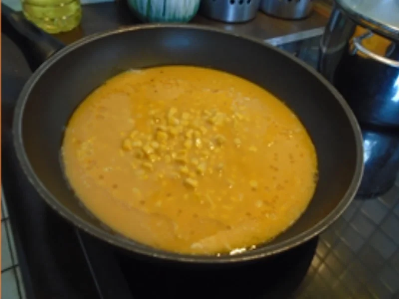 Erbsen-Kartoffel-Stampf mit Mais-Rührei - Rezept - Bild Nr. 7