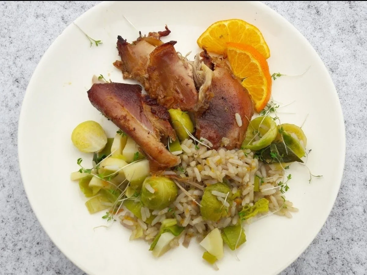 Hähnchen auf Gemüsereis - Rezept - Bild Nr. 15447