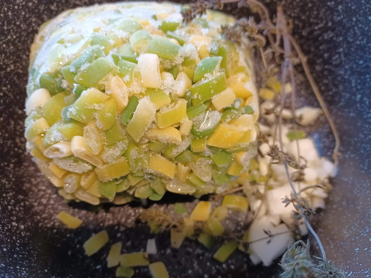 Rezept: Bohnensalat aus gelben und grünen Bohnen Bild Nr. 15450 Bohnensalat aus gelben und grünen Bohnen - Rezept - Bild Nr. 15450