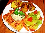 Lachsfilet mit Avocadocreme und Sesamkartoffeln - Rezept - Bild Nr. 15448