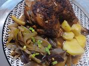 Hähnchenschenkel mit Zwiebelgemüse - Rezept - Bild Nr. 2