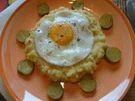Linsen-Kartoffel-Stampf mit Spiegelei und Gewürzgurke - Rezept - Bild Nr. 2