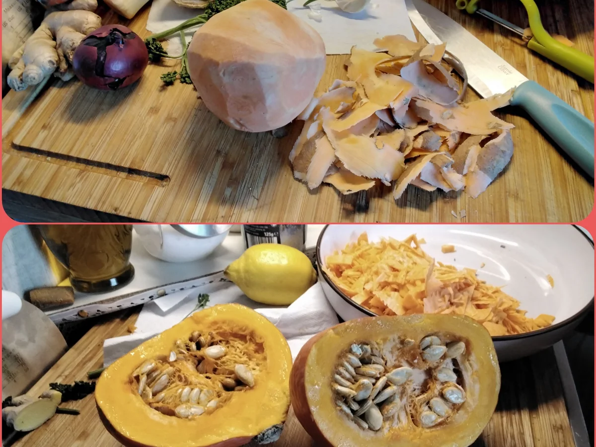 Kürbissuppe mit knusper Beilage+ Birne und Speck - Rezept - Bild Nr. 15466