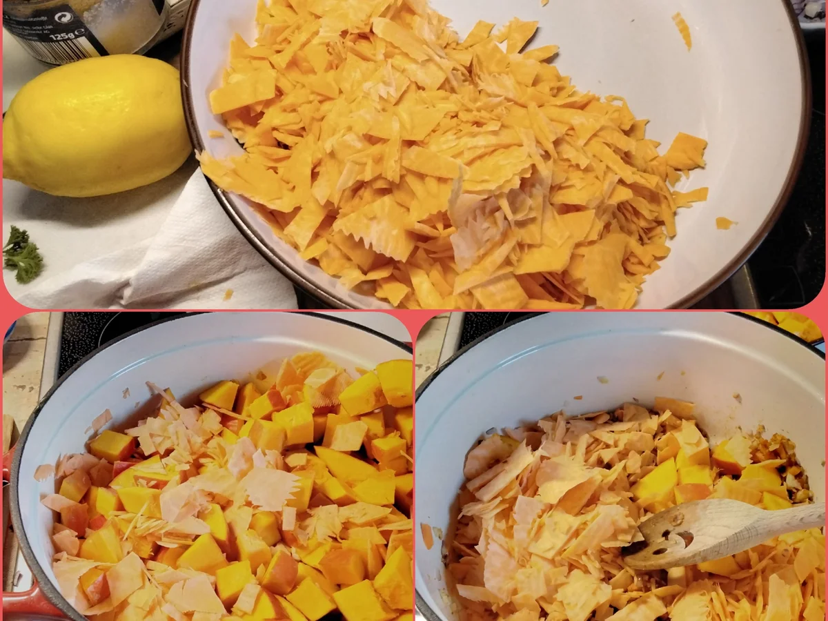 Kürbissuppe mit knusper Beilage+ Birne und Speck - Rezept - Bild Nr. 15467