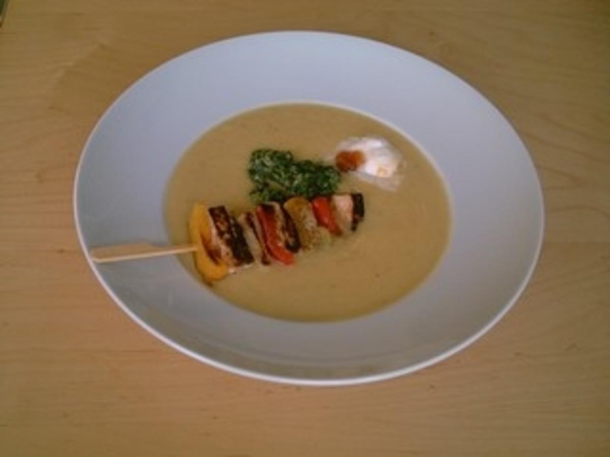 Bilder für Fenchelsuppe mit Edelfischspieß - Rezept