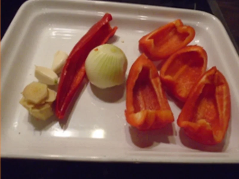 Paprika-Spinat-Gemüse mit Spiegelei und Kümmel-Drillingen - Rezept - Bild Nr. 5