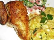 Broiler vom Spiess mit Sahnekartoffeln - Rezept - Bild Nr. 15531