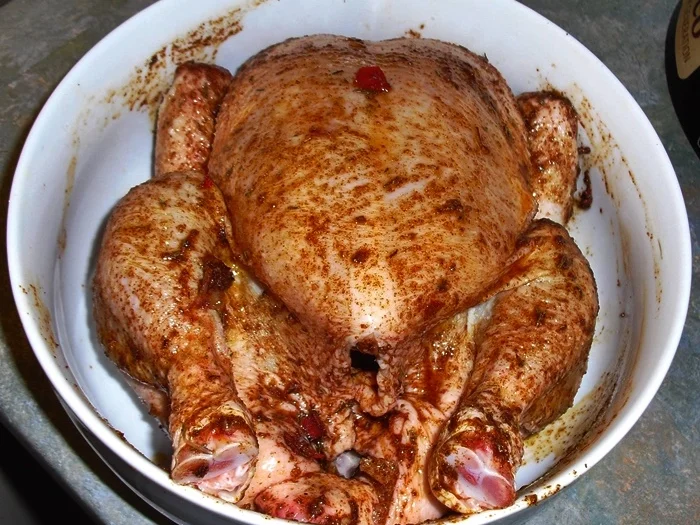 Rezept: Broiler vom Spiess mit Sahnekartoffeln Bild Nr. 15534 Broiler vom Spiess mit Sahnekartoffeln - Rezept - Bild Nr. 15534