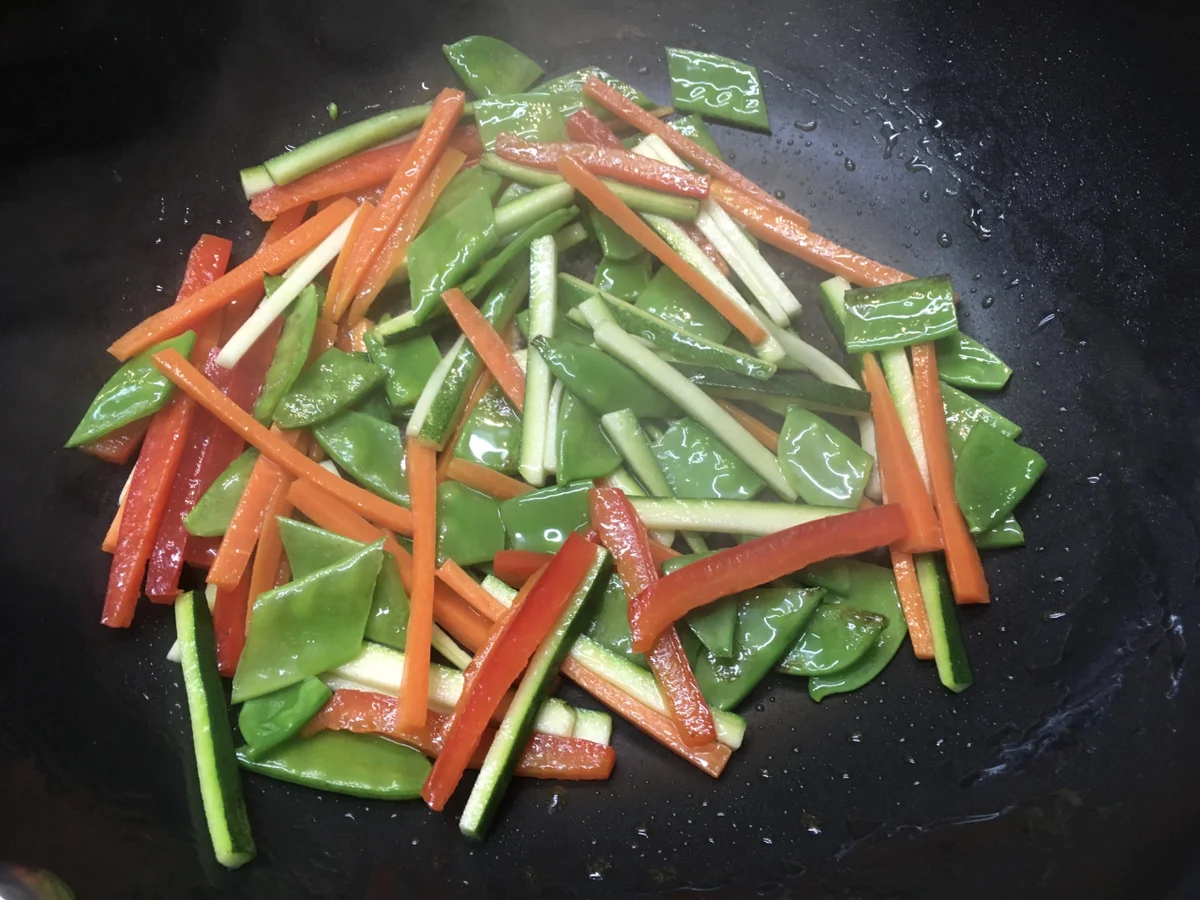 Rezept: Steakstreifen auf süß-saurem Wok-Gemüse Bild Nr. 15534 Steakstreifen auf süß-saurem Wok-Gemüse - Rezept - Bild Nr. 15534