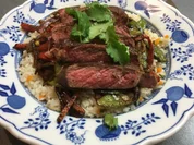 Steakstreifen auf süß-saurem Wok-Gemüse - Rezept - Bild Nr. 15537