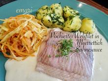 Pochiertes Welsfilet in Meerrettich - Sahnesauce - Rezept - Bild Nr. 15559