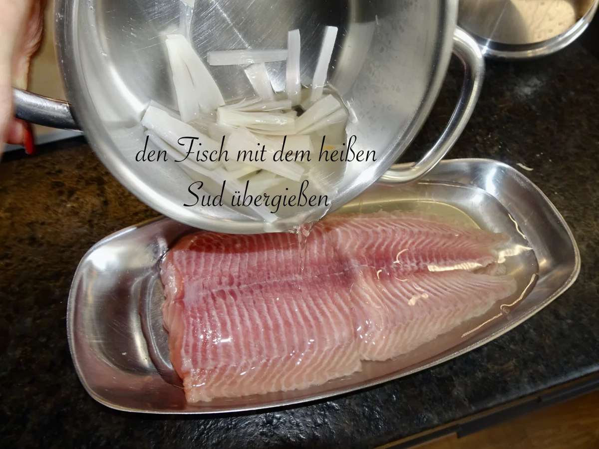 Pochiertes Welsfilet in Meerrettich - Sahnesauce - Rezept - Bild Nr. 15568
