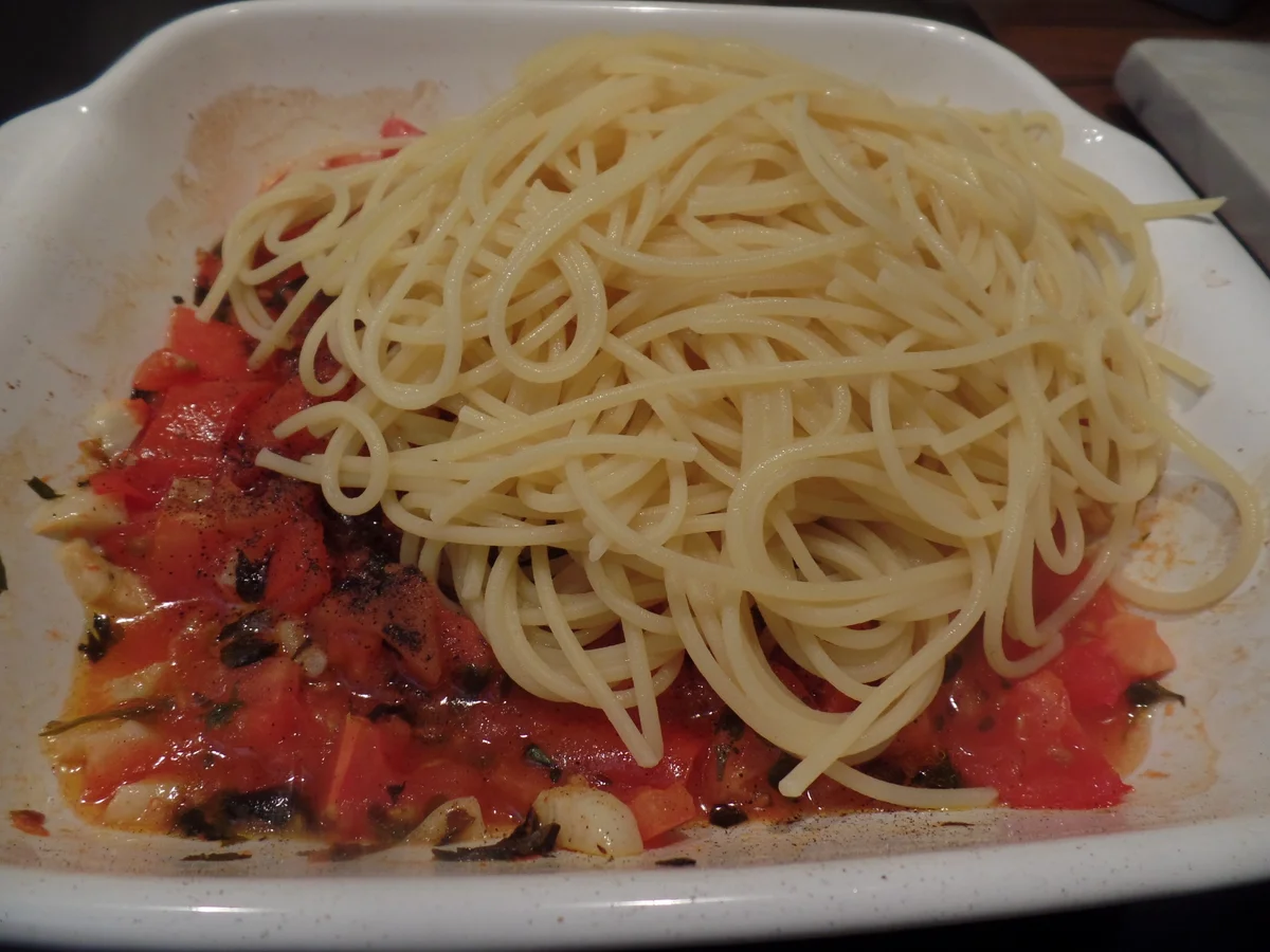 Ofentomaten-Spaghetti - Rezept - Bild Nr. 15547
