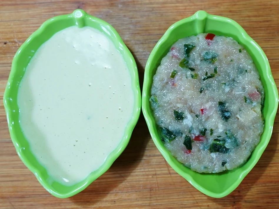 Rezept: Gefüllte Auberginen im Teigmantel – Jiao Zan Qie Bing Bild Nr. 3 Gefüllte Auberginen im Teigmantel – Jiao Zan Qie Bing - Rezept - Bild Nr. 3