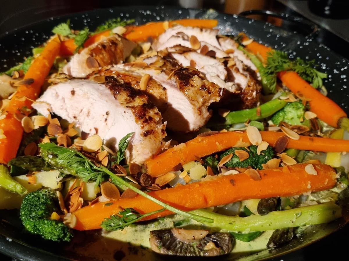 Poulardenbrust mit Frühlingsgemüse - von kochherzblut
