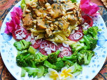 Pilzragout mit selbstgemachten Spätzlen und Brokkoli - Rezept - Bild Nr. 2
