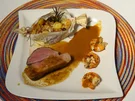 Kalb mit Riesengarnelen und Kartoffeln italienischer Art - Rezept - Bild Nr. 2