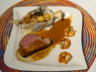 Kalb mit Riesengarnelen und Kartoffeln italienischer Art - Rezept - Bild Nr. 2