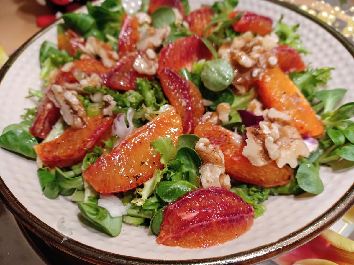 Salat / Feldsalat mit Blutorangen - Rezept - Bild Nr. 3