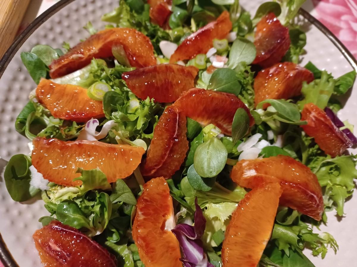 Salat / Feldsalat mit Blutorangen - Rezept - Bild Nr. 5