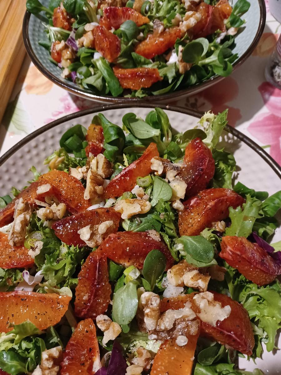 Salat / Feldsalat mit Blutorangen - Rezept - Bild Nr. 7