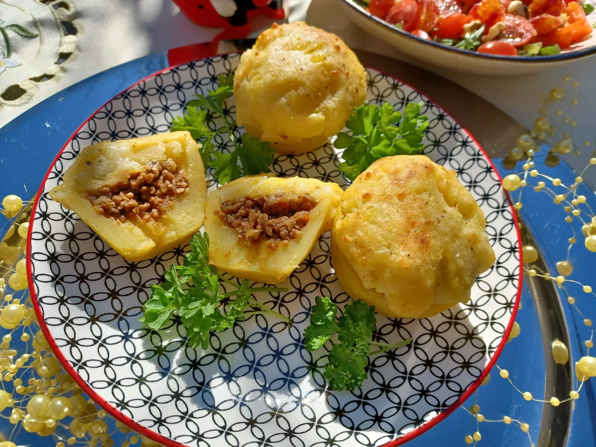 Ofenkartoffeln mit Hackfleischfüllung - Rezept - Bild Nr. 15593