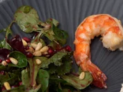 Forellenmousse mit Wildkräutersalat und Black Tiger Garnele - Rezept - Bild Nr. 15629