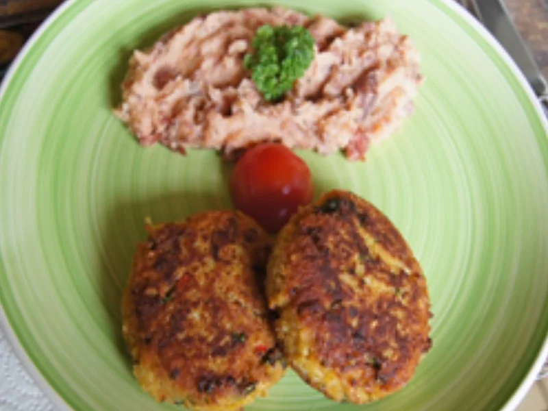 Rezept: Kohlrabi-Buletten mit Rote-Bete-Kartoffel-Stampf Bild Nr. 2 Kohlrabi-Buletten mit Rote-Bete-Kartoffel-Stampf - Rezept - Bild Nr. 2