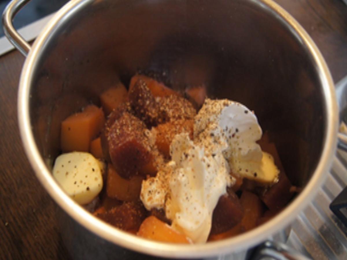 Kohlrabi-Buletten mit Rote-Bete-Kartoffel-Stampf - Rezept - Bild Nr. 16