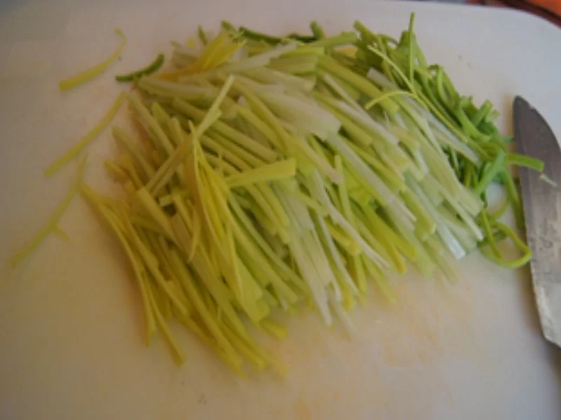 Kanton Nudeln mit Hähnchenfleisch, Gemüsemix und Eierstreifen - Rezept - Bild Nr. 15640