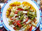 Zweigesichtige Nudeln mit Bohnengemüse und Ananas - Rezept - Bild Nr. 15640