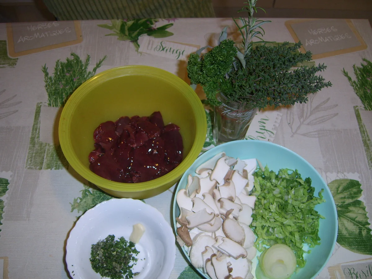 Rezept: Geflügelleber-Pilzpfanne Bild Nr. 3 Geflügelleber-Pilzpfanne - Rezept - Bild Nr. 3