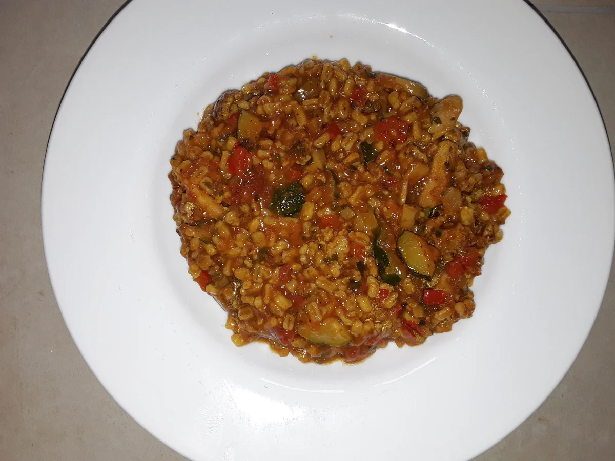 Rezept: Feurige Dinkelreis-Pfanne Bild Nr. 2 Feurige Dinkelreis-Pfanne - Rezept - Bild Nr. 2