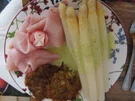 Spargel mit Ei-Basilikum-Marinade, Schinken und Rösti - Rezept - Bild Nr. 15683