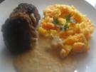 Rindfleisch-Champignon-Buletten mit Rahmsauce und Möhren-Kartoffel-Stampf - Rezept - Bild Nr. 15701