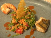 Mee(h)r trifft Linse: Roter Linsensalat mit gebratenem Zander und Garnele - Rezept - Bild Nr. 2