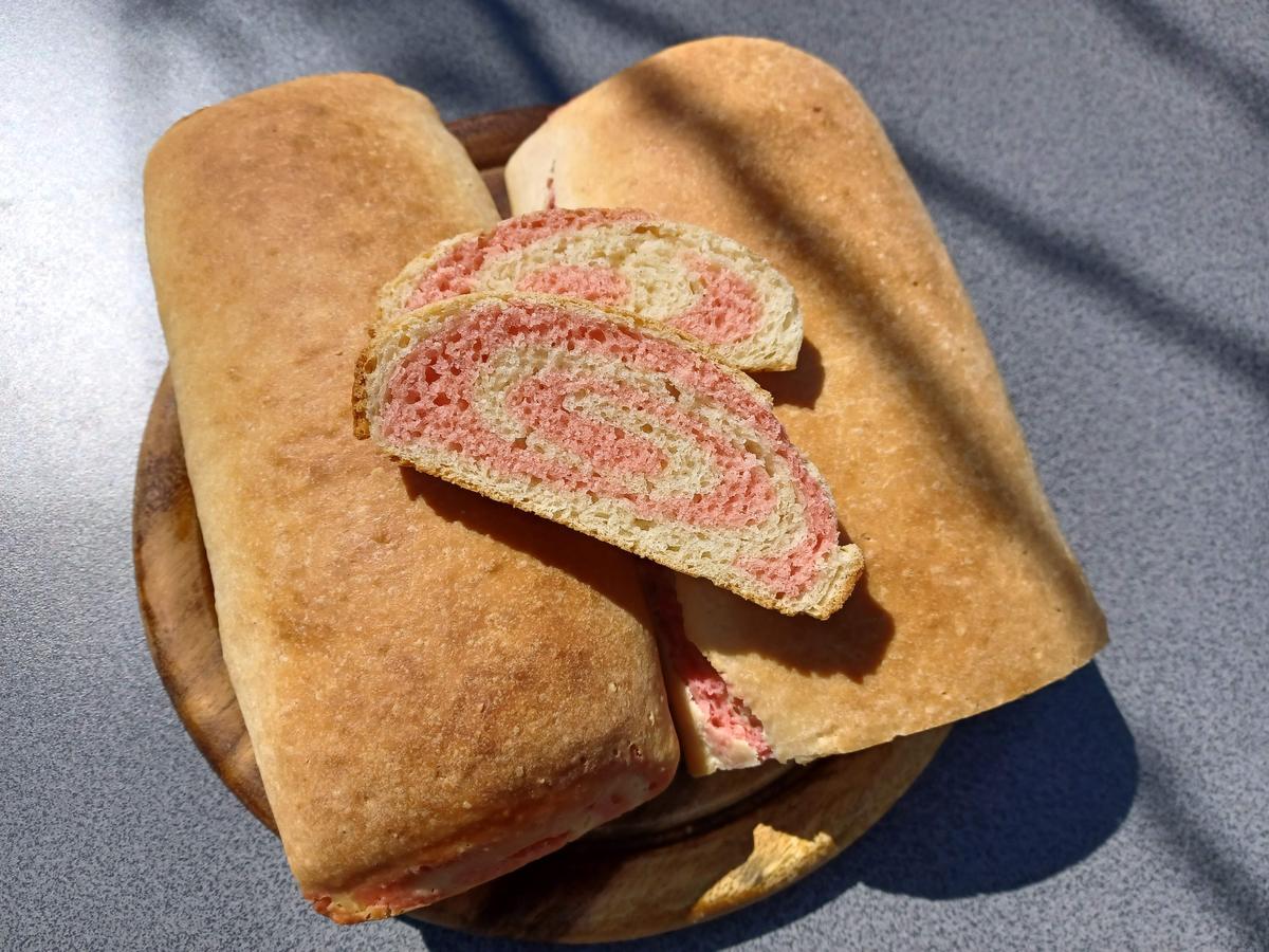 Rosa Strudel Brot - Rezept - Bild Nr. 2