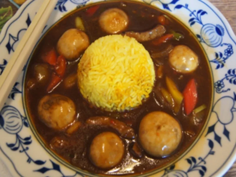 Minutensteakstreifen mit Gemüsemix, Champignons und Basmatireis - Rezept - Bild Nr. 2