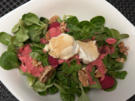 Gratinierter Honig-Ziegenkäse mit Feldsalat und Himbeervinaigrette - Rezept - Bild Nr. 15717