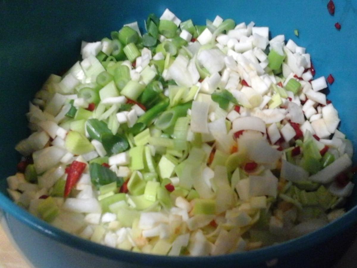 Biryani mit Gemüsemix, Hähnchenfleisch und Rindermettbällchen - Rezept - Bild Nr. 10