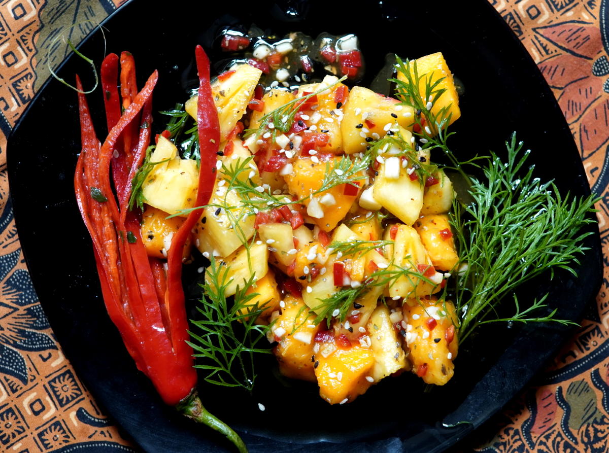 Mexikanischer Ananas-Papaya-Salat – Ensalada de frutas - Rezept - Bild Nr. 2