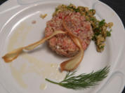 Rezept: Lachsforellen-Bulgur-Tartar mit Zitronensalsa Bild Nr. 2 Lachsforellen-Bulgur-Tartar mit Zitronensalsa - Rezept - Bild Nr. 2